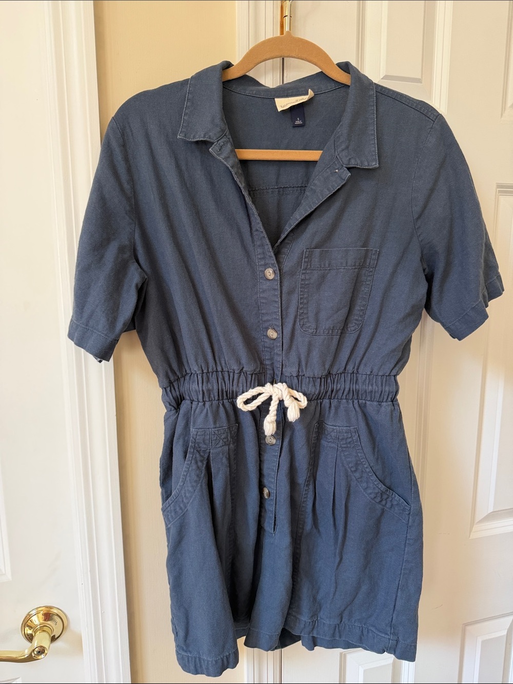 Target Universal Threads Women’s Navy Blue Drawstring One-Piece Romper